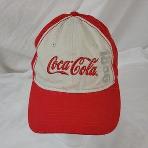 Coca Cola Trucker Hat Snapback Baseball Vintage 1886 red white